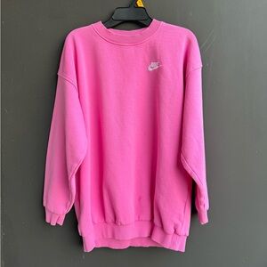 Pink Nike crewneck kids Large